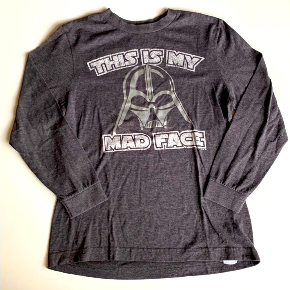 STAR WARS OLD NAVY Darth Vader Long Sleeve T-shirt Kids Unisex Size Medium